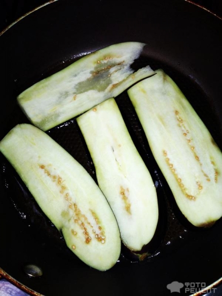 Рецепт: Баклажановая запеканка - с мясным фаршем "Обжорка летняя"