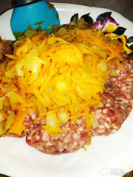 Рецепт: Баклажановая запеканка - с мясным фаршем "Обжорка летняя"