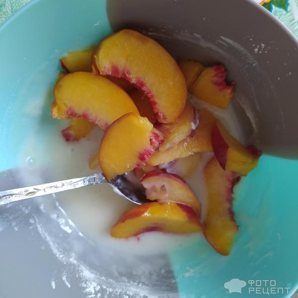 Рецепт: Галета фруктовая - С персиками и малиной