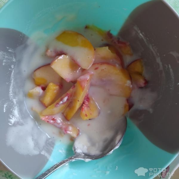 Рецепт: Галета фруктовая - С персиками и малиной