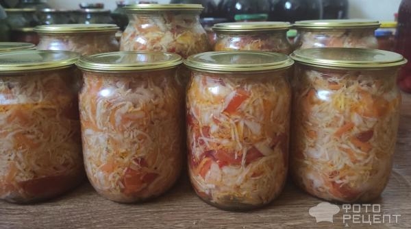 Рецепт: Капустный салат на зиму - С болгарским перцем- идеальное сочетание!