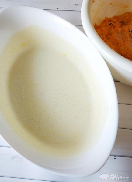 Рецепт: Морковная запеканка - с изюмом