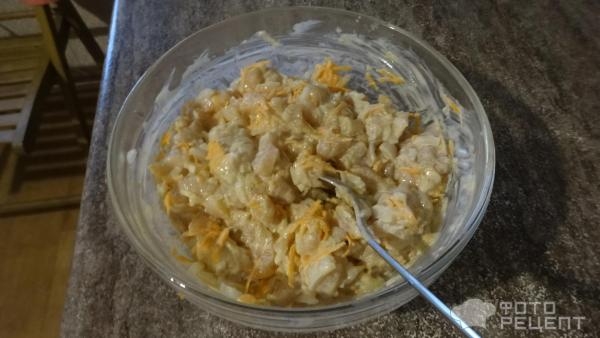 Рецепт: Оладьи из рубленной куриной грудки с соевым соусом - Очень вкусные, нежные и быстро.