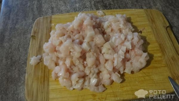 Рецепт: Оладьи из рубленной куриной грудки с соевым соусом - Очень вкусные, нежные и быстро.