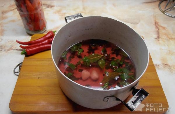 Рецепт: Перец маринованный острый - Коготь дракона