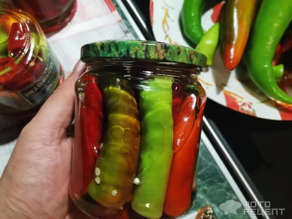 Рецепт: Перец маринованный острый - В кисло-сладком маринаде Рецепт: Перец маринованный острый - В кисло-сладком маринаде