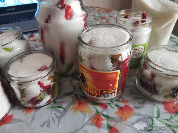 Рецепт: Перец маринованный острый - В кисло-сладком маринаде Рецепт: Перец маринованный острый - В кисло-сладком маринаде