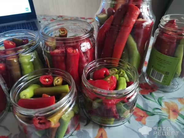 Рецепт: Перец маринованный острый - В кисло-сладком маринаде Рецепт: Перец маринованный острый - В кисло-сладком маринаде