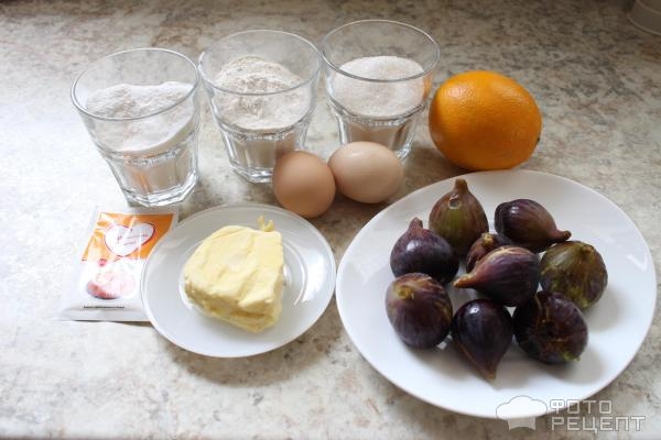 Рецепт: Пирог с инжиром - с апельсином Рецепт: Пирог с инжиром - с апельсином