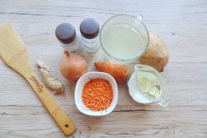 Суп из чечевицы с имбирем