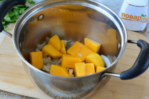 Рагу из стручковой фасоли с тыквой