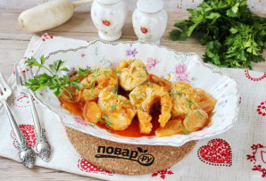 Редька с рыбой