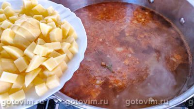 Португальский суп из портулака с яйцом