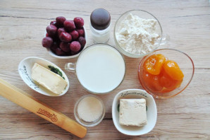 Пирог с вишней и абрикосами Пирог с вишней и абрикосами