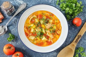 Рыбный суп с тыквой