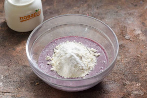 Оладьи с ежевикой