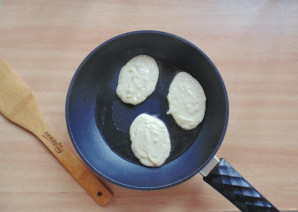 Оладьи с грушей и яблоком