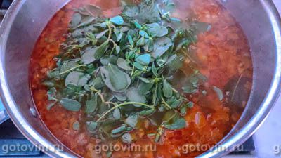 Португальский суп из портулака с яйцом