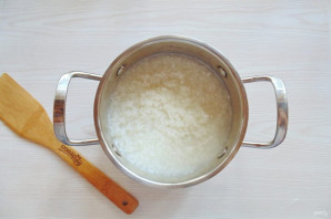 Рисовая запеканка с яблоком в мультиварке