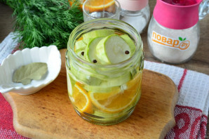 Кабачки с апельсином без стерилизации на зиму