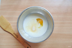 Оладьи с грушей и яблоком