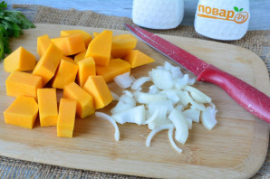 Рагу из стручковой фасоли с тыквой