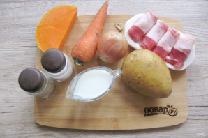 Суп из тыквы с беконом