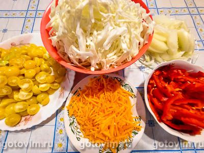 Салата из капусты и помидоров на зиму