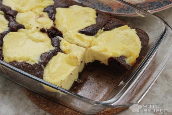 Рецепт: Брауни с творогом - просто и быстро