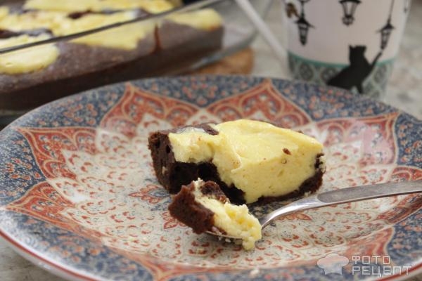 Рецепт: Брауни с творогом - просто и быстро