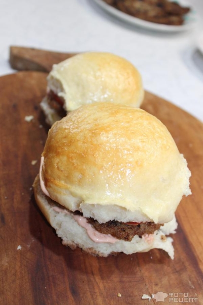 Рецепт: Булочки для бургеров - Мягкие и нежные