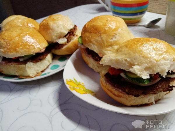 Рецепт: Булочки для бургеров - Мягкие и нежные