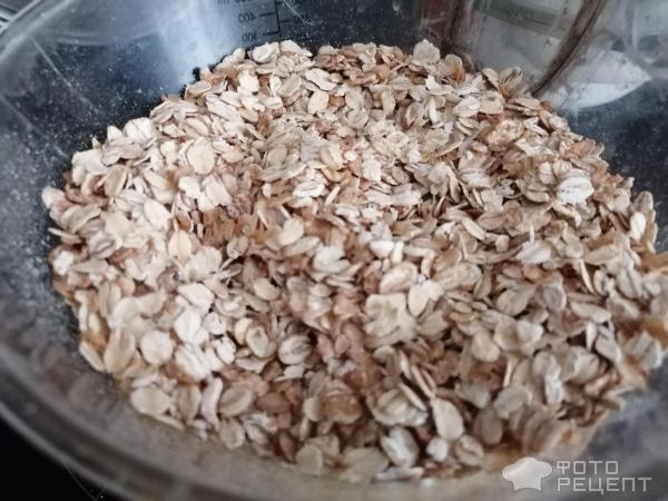 Рецепт: Диетическая творожная запеканка - с овсяными хлопьями, яблоками и мёдом