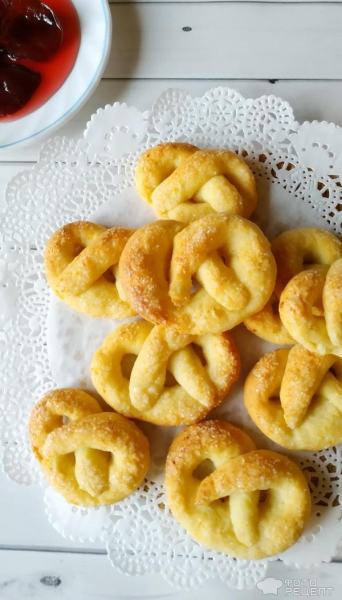 Рецепт: Крендели - творожные