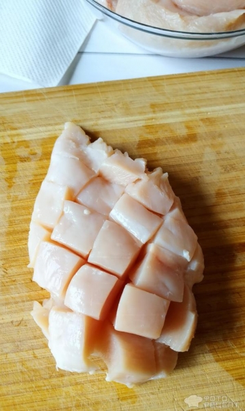 Рецепт: Куриная грудка на сковороде по-быстрому - или обычное филе в необычном виде