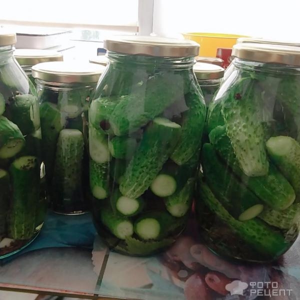 Рецепт: Маринованные огурчики - Хрустящие, с зёрнами горчицы.