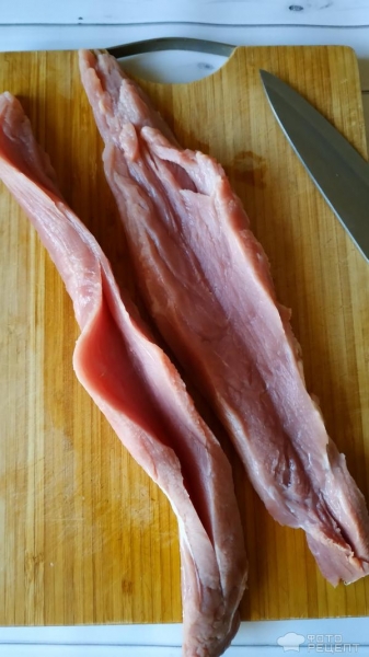 Рецепт: Мясные косички - из свинины в маринаде