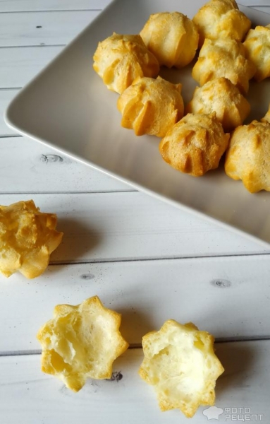 Рецепт: Профитроли с заварным кремом - "жемчужина" Рецепт: Профитроли с заварным кремом - "жемчужина"