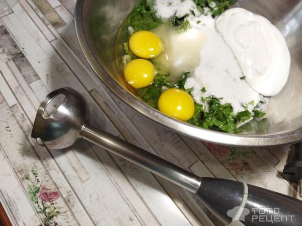 Рецепт: Зеленый кекс - со щавелем и манной крупой Рецепт: Зеленый кекс - со щавелем и манной крупой