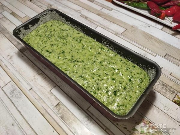 Рецепт: Зеленый кекс - со щавелем и манной крупой Рецепт: Зеленый кекс - со щавелем и манной крупой