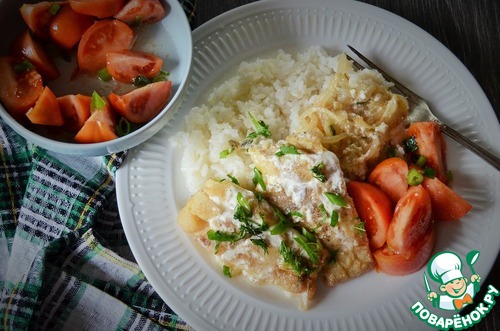 Щука в сметане по-деревенски