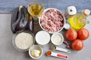 Мусака с баклажанами и рисом