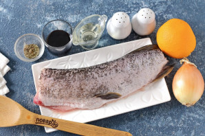 Щука с апельсинами в духовке