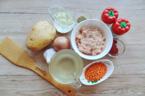 Суп из чечевицы с фаршем