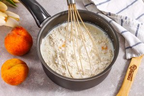 Торт с персиком и заварным кремом Торт с персиком и заварным кремом