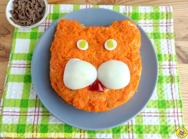 
Салат на Новый Год 2022, новинки в виде Тигра. Вкусные салаты на новогодний стол	