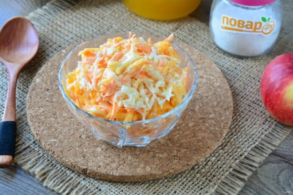 Салат из тыквы с яблоком и морковью Салат из тыквы с яблоком и морковью