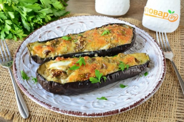 Баклажаны фаршированные сыром в духовке Баклажаны фаршированные сыром в духовке