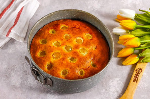 Творожный пирог с виноградом Творожный пирог с виноградом