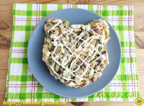 
Салат на Новый Год 2022, новинки в виде Тигра. Вкусные салаты на новогодний стол	